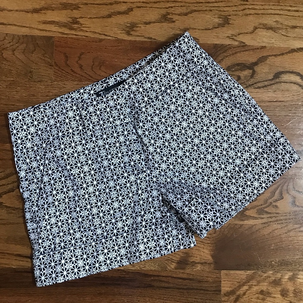 Black + white shorts size 2